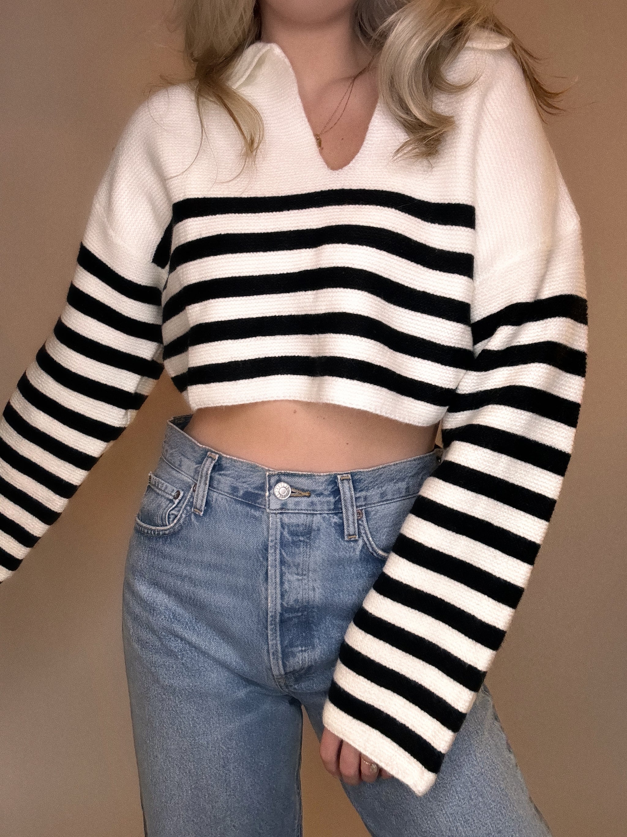 Kara Cropped Sweater – imedge